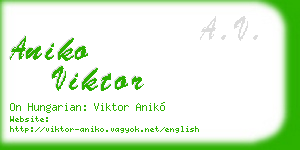 aniko viktor business card