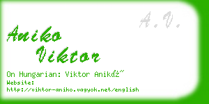 aniko viktor business card